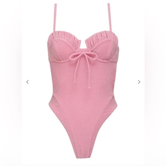For Love and Lemons - Pink One-Piece Swimsuit - Picture 2 of 5